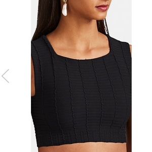 [NWT] Alaia Black Knit Crop Top